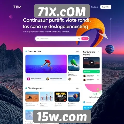 Navegação e design do site 71X.com